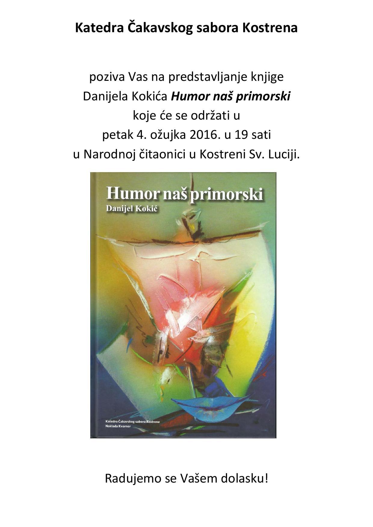 Predstavljanje knjige Danijela Kokića "Humor naš primorski"