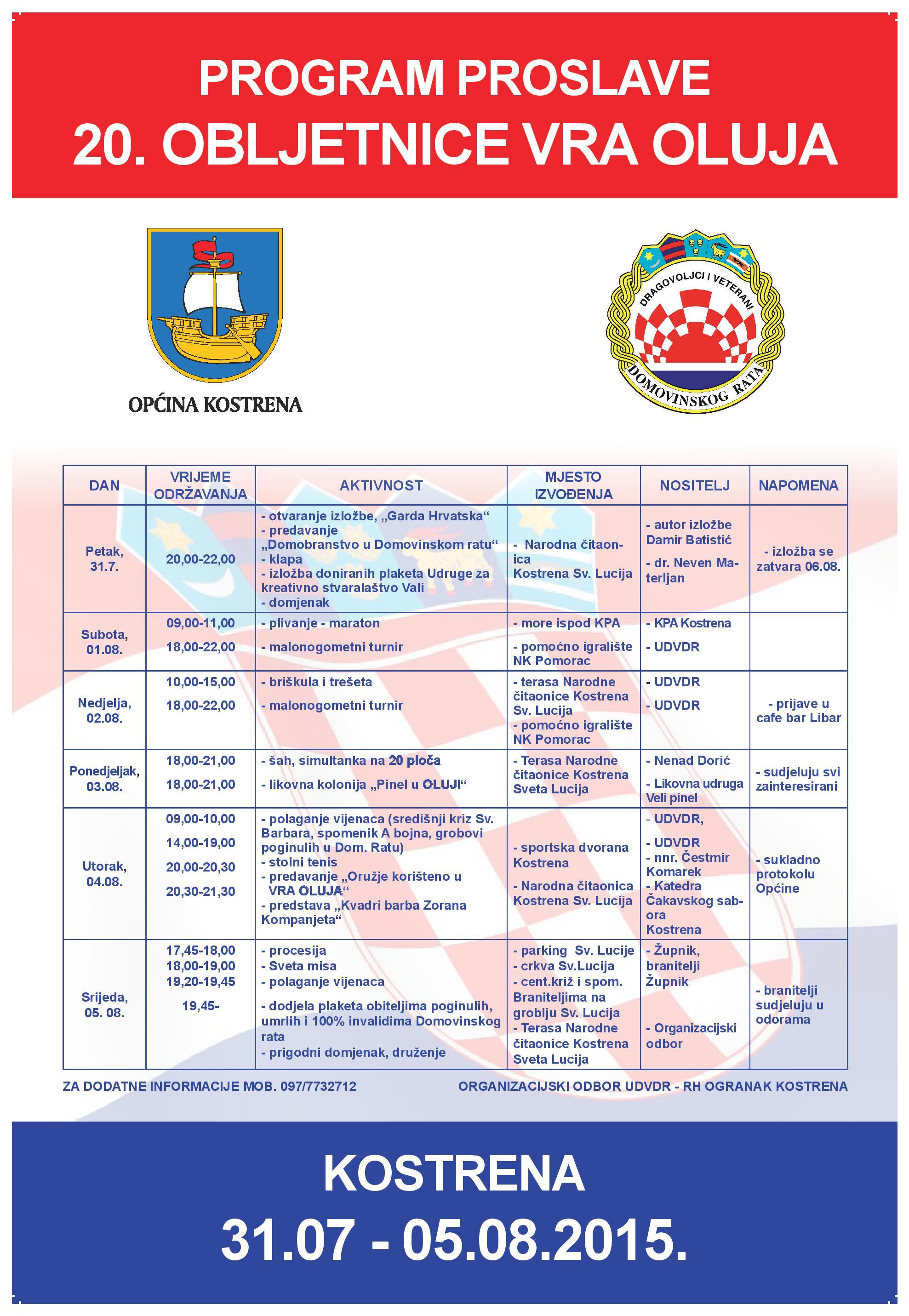 Proslava 20. obljetnice VRA ''Oluja''