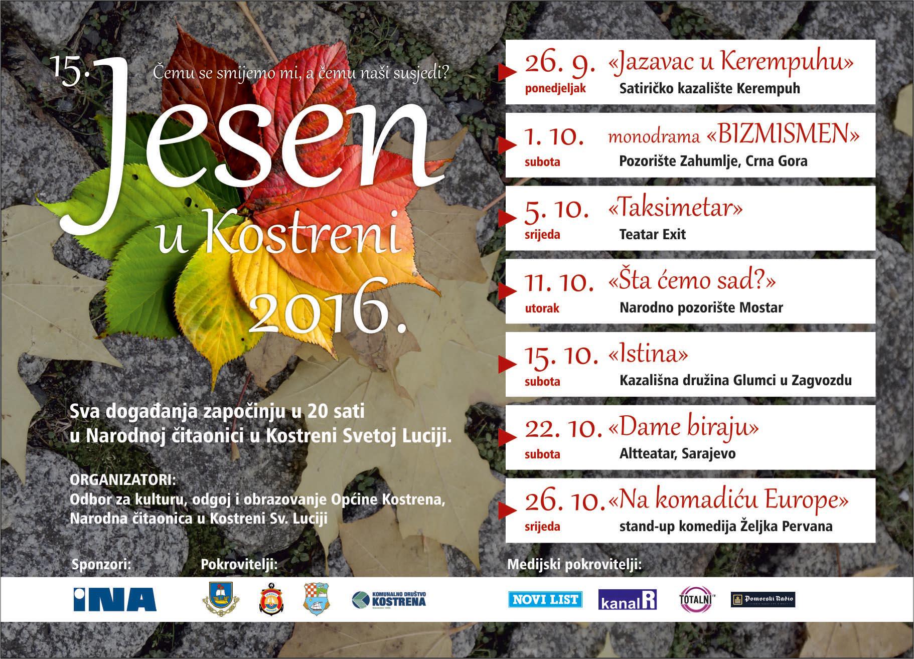 JESEN U KOSTRENI 26.09. - 26.10.2016.