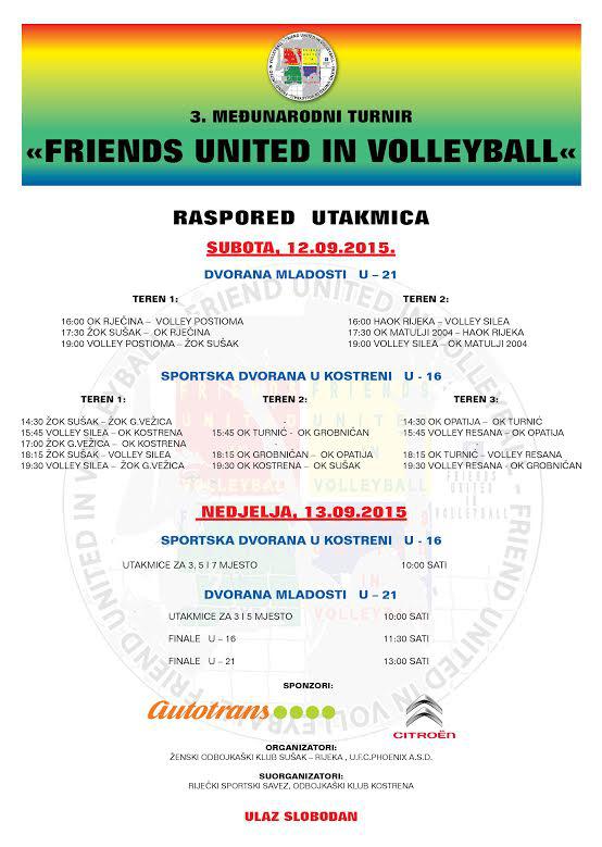 3. Međunarodni turnir u ženskoj odbojci "FRIENDS UNITED IN VOLLEYBALL"