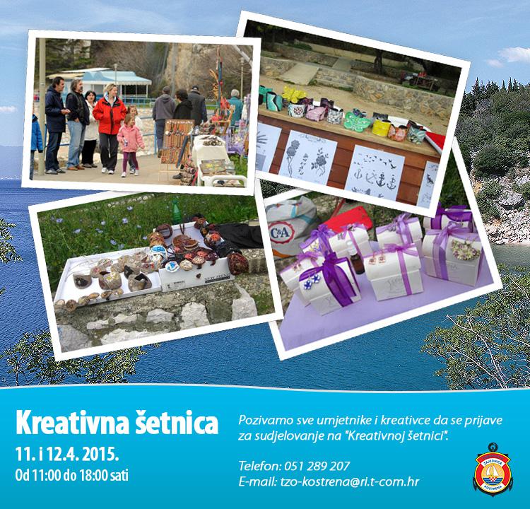 Poziv za sudjelovanje na "KREATIVNOJ ŠETNICI" 11. i 12.4.2015.