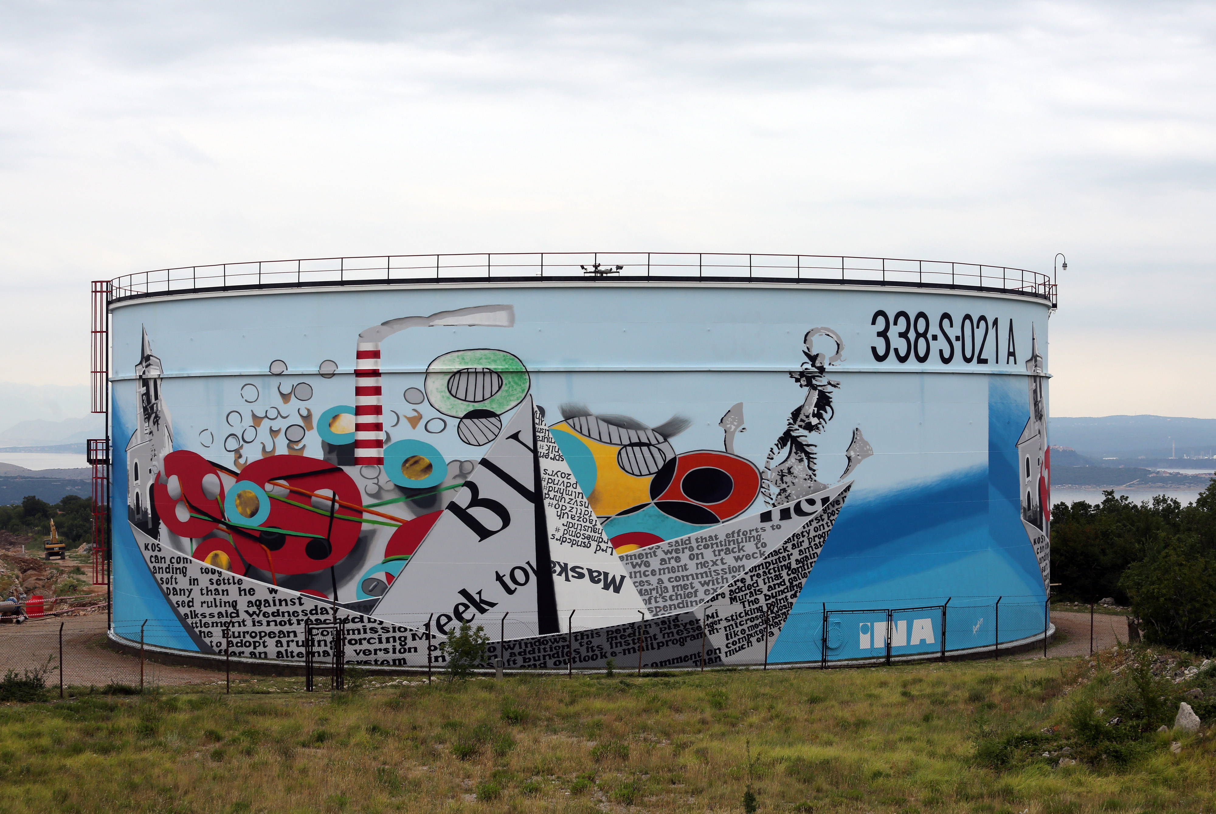 Il più grande container dipinto con murales in Croazia